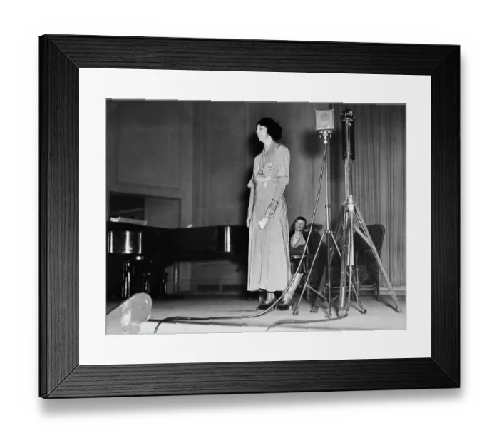 Framed Print : Eleanor Roosevelt Singing Framed Print : Eleanor Roosevelt Singing