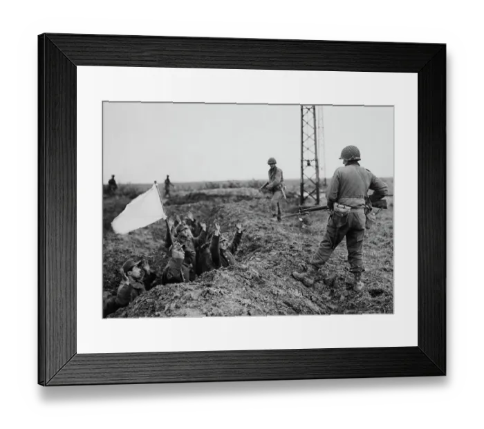 Framed Print : German Soldiers Surrendering Framed Print : German Soldiers Surrendering