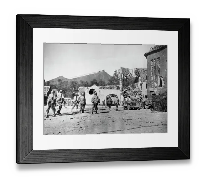 Framed Print : US Soldiers During Battle Of Aachen Framed Print : US Soldiers During Battle Of Aachen