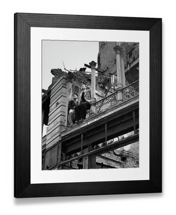 Framed Print : Men Sitting On Ruin Framed Print : Men Sitting On Ruin