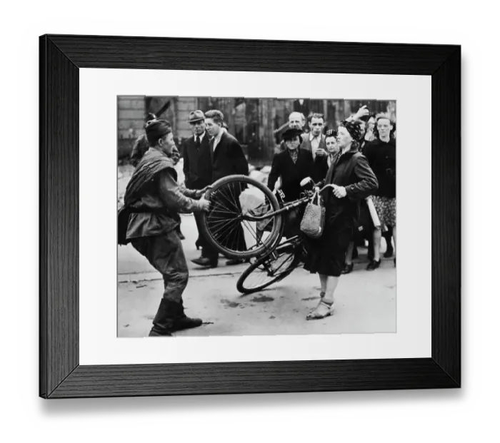 Framed Print : Bike Disagreement Framed Print : Bike Disagreement