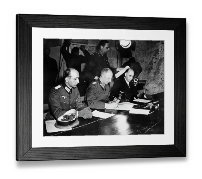 Framed Print : Signing Of Surrender Agreement Framed Print : Signing Of Surrender Agreement
