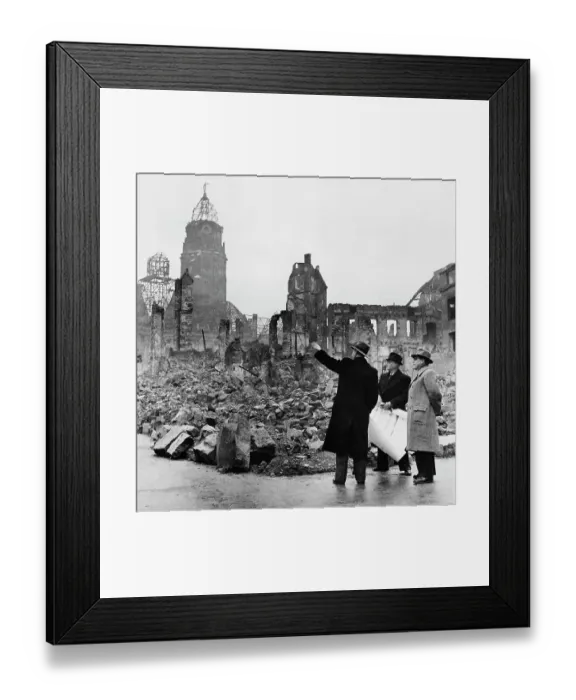 Framed Print : Destroyed Buildings In Dresden Framed Print : Destroyed Buildings In Dresden