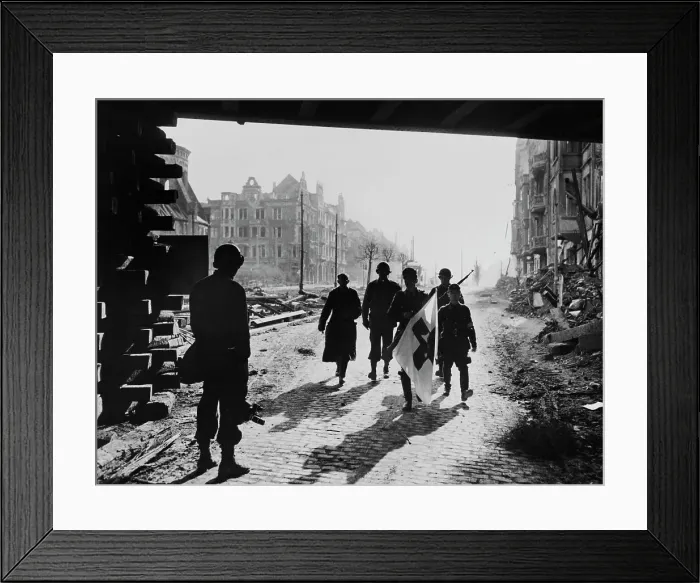 Framed Print : German Soldiers Surrendering Framed Print : German Soldiers Surrendering