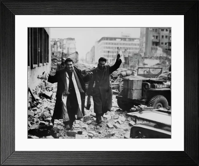 Framed Print : Men Waving White Handkerchiefs