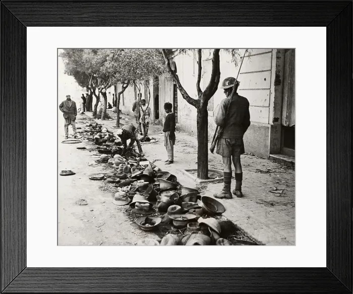Framed Print : Axis Helmets In Benghazi Street