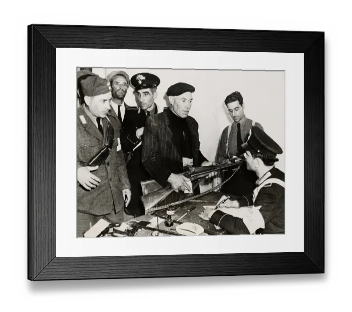 Framed Print : Sicilians Turning In Their Weapons Framed Print : Sicilians Turning In Their Weapons