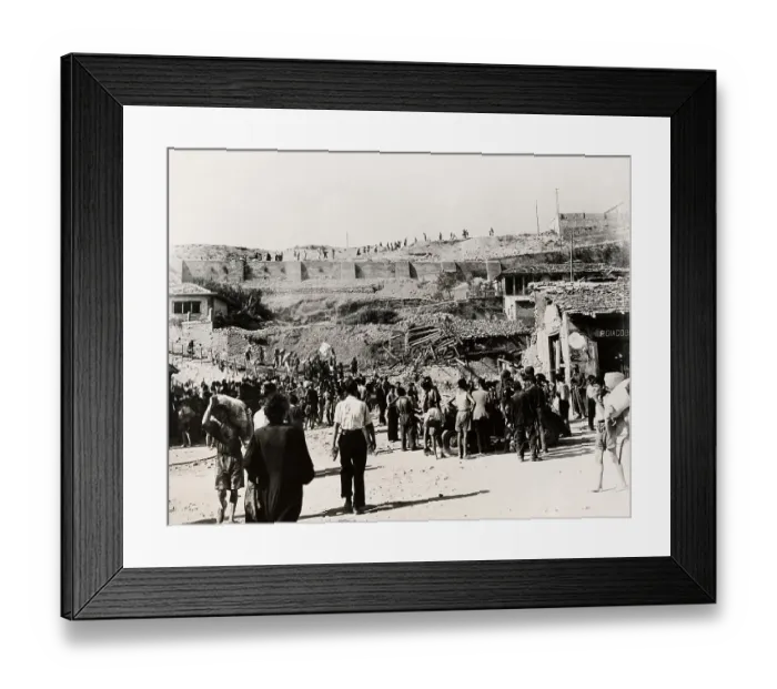 Framed Print : People Return To Messina Framed Print : People Return To Messina