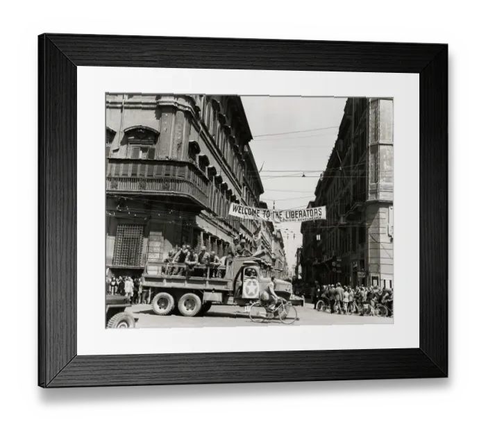 Framed Print : Rome Welcomes Liberators Framed Print : Rome Welcomes Liberators