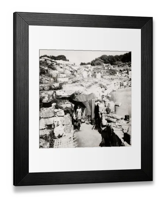 Framed Print : Woman Lives In Amphitheatre Ruins Framed Print : Woman Lives In Amphitheatre Ruins