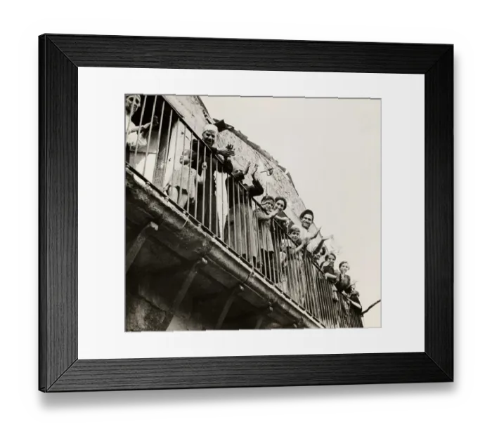 Framed Print : Italians Welcome Canadian Forces Framed Print : Italians Welcome Canadian Forces