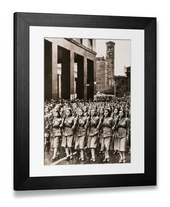 Framed Print : Women's Armed Parade In Milan Framed Print : Women's Armed Parade In Milan