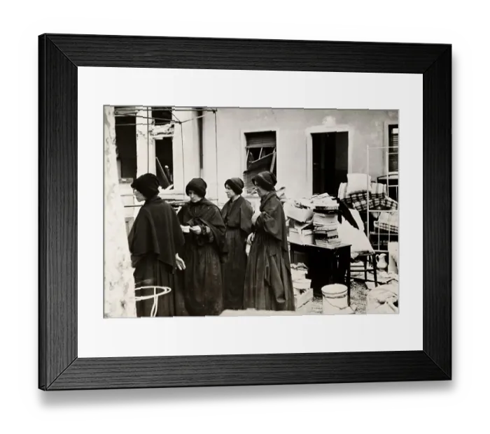 Framed Print : Bomb Damage In Milan Framed Print : Bomb Damage In Milan