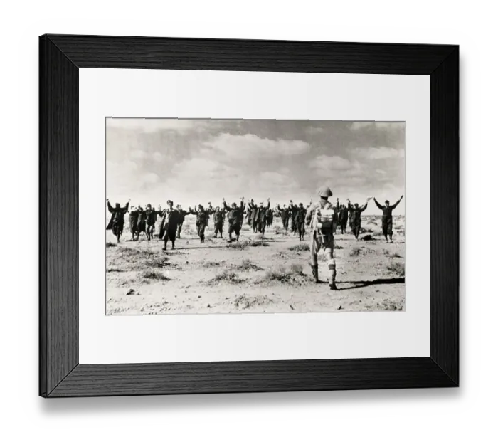 Framed Print : Axis Soldiers Surrender In Libya Framed Print : Axis Soldiers Surrender In Libya