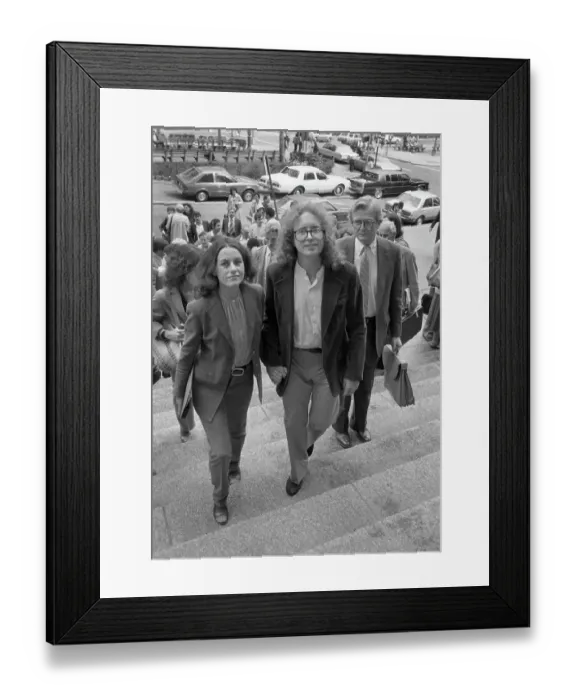 Framed Print : Bernadine Dohrn and Her Attorney Michael Kennedy Framed Print : Bernadine Dohrn and Her Attorney Michael Kennedy