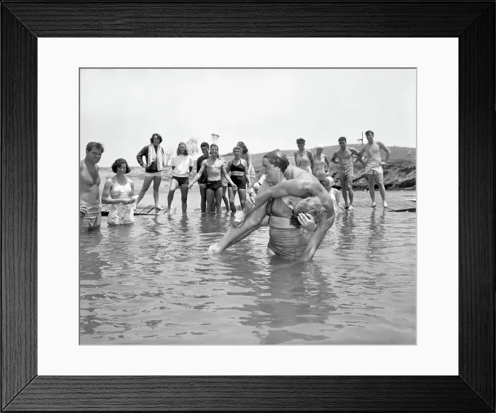 Framed Print : Life Saving Instruction at the Red Cross National Aquatic School
