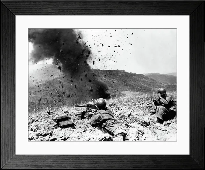 Framed Print : Satchel Charges Blast Out Japs on Luzom Framed Print : Satchel Charges Blast Out Japs on Luzom