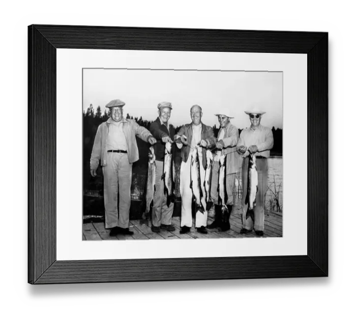 Framed Print : Eisenhower Brothers Enjoy Fishing Luck Framed Print : Eisenhower Brothers Enjoy Fishing Luck