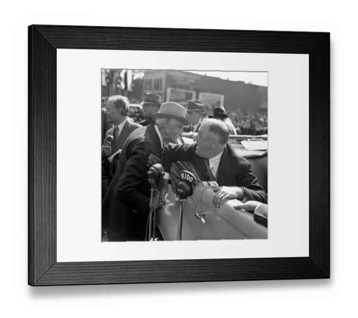 Framed Print : Nonagenarian Welcome for President Roosevelt Framed Print : Nonagenarian Welcome for President Roosevelt