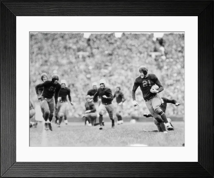Framed Print : John Heston (Right) Running With Ball Framed Print : John Heston (Right) Running With Ball