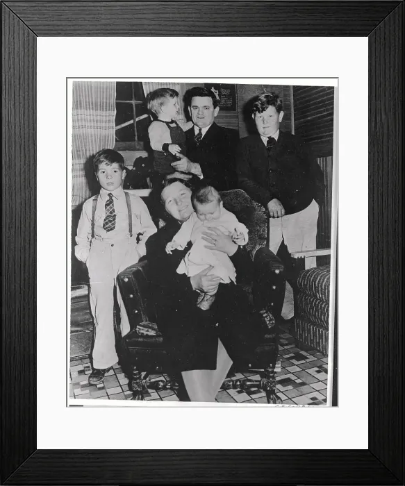 Framed Print : Migratory Camp Dweller Fred F. Edwards Posing with His Family Framed Print : Migratory Camp Dweller Fred F. Edwards Posing with His Family