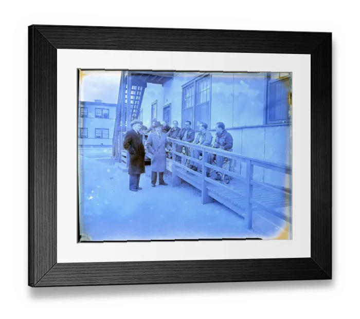Framed Print : Disabled Vet At Special Housing Project Framed Print : Disabled Vet At Special Housing Project