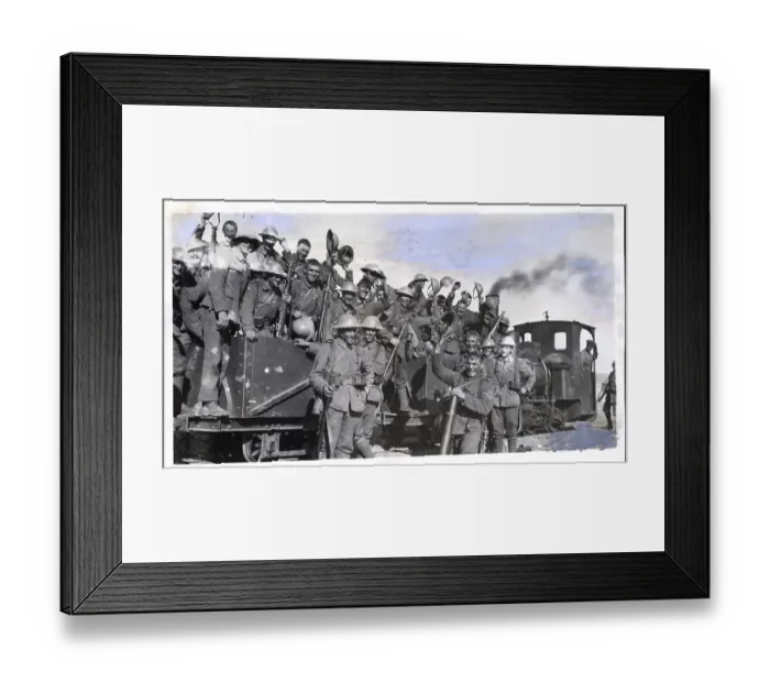 Framed Print : British Soldiers On Way To Camp Framed Print : British Soldiers On Way To Camp