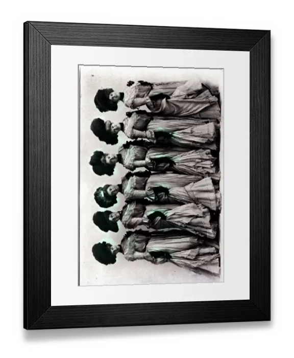 Framed Print : Six Pretty Maidens In Floradora