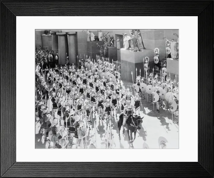 Framed Print : Actors in Costume and Horses During Amazon Staging Framed Print : Actors in Costume and Horses During Amazon Staging