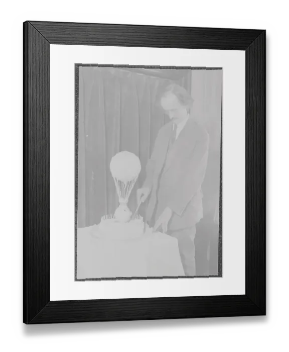 Framed Print : Augustus Piccard Cutting Birthday Cake Framed Print : Augustus Piccard Cutting Birthday Cake