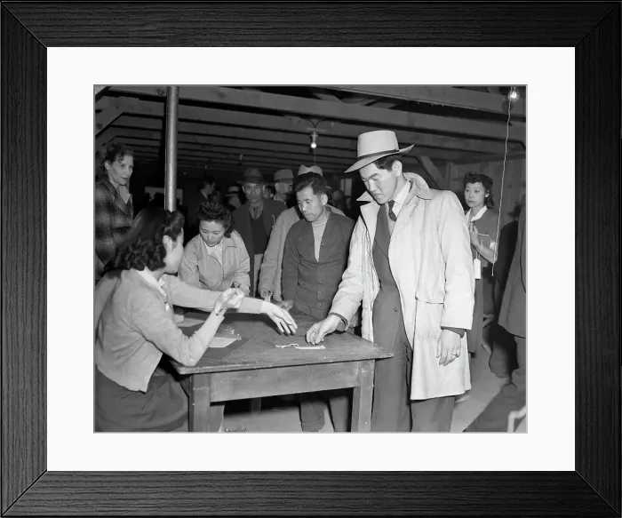 Framed Print : Registration at Japanese Relocation Center Framed Print : Registration at Japanese Relocation Center