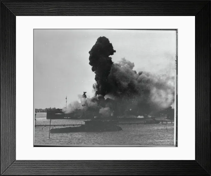 Framed Print : Column of Smoke at Pearl Harbor Framed Print : Column of Smoke at Pearl Harbor