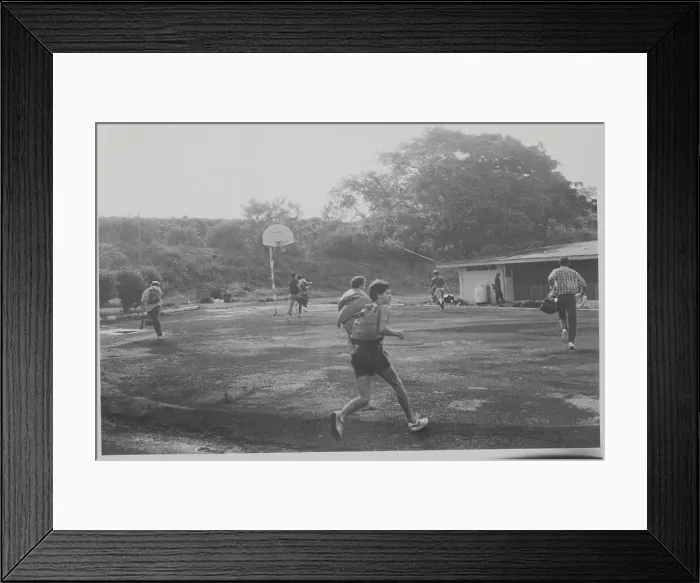 Framed Print : Students Scattering From Gun Fire Framed Print : Students Scattering From Gun Fire