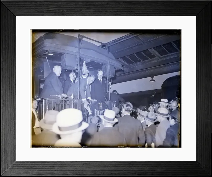 Framed Print : Franklin Roosevelt Campaigning Framed Print : Franklin Roosevelt Campaigning