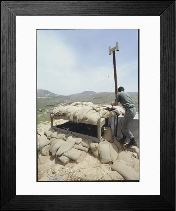 Framed Print : Soldier Cleaning His Weapon Outdoors Framed Print : Soldier Cleaning His Weapon Outdoors