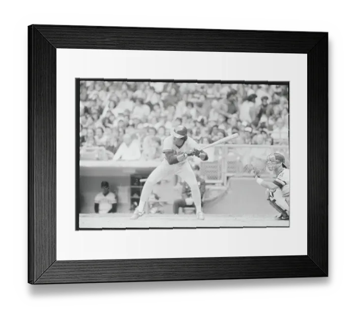 Framed Print : Baseball Player Rod Carew In Action Framed Print : Baseball Player Rod Carew In Action