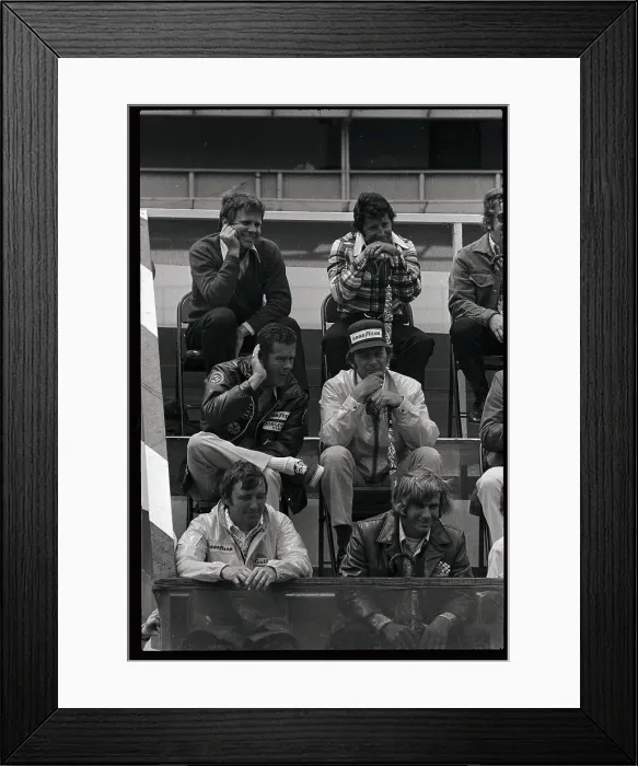 Framed Print : Race Car Drivers Being Briefed Framed Print : Race Car Drivers Being Briefed