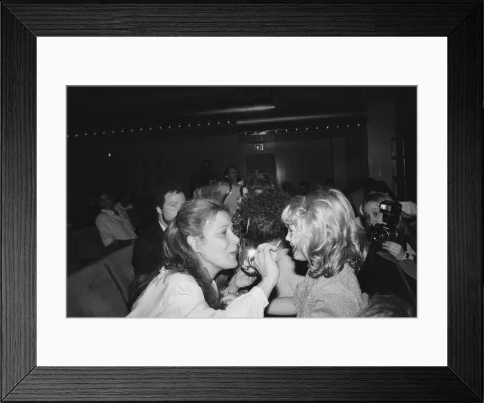 Framed Print : Anna Strasberg Applying Makeup to Drew Barrymore Framed Print : Anna Strasberg Applying Makeup to Drew Barrymore