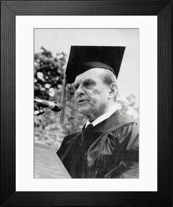 Framed Print : Czeslaw Milosz Reading Poem at Graduation Framed Print : Czeslaw Milosz Reading Poem at Graduation