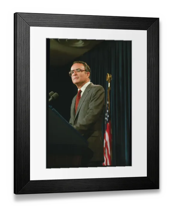 Framed Print : William Ruckelshaus Giving a Speech Framed Print : William Ruckelshaus Giving a Speech