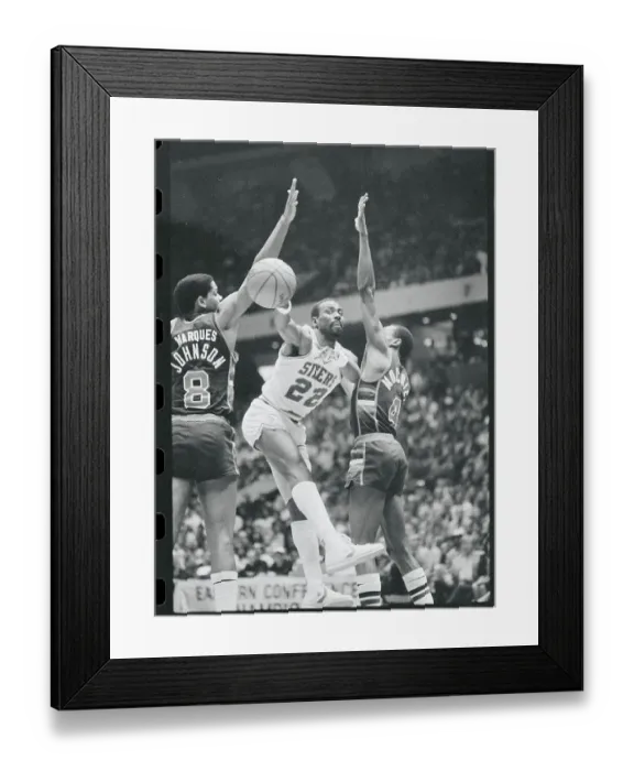 Framed Print : Andrew Toney and Marques Johnson with Sidney Moncrief Playing Basketball Framed Print : Andrew Toney and Marques Johnson with Sidney Moncrief Playing Basketball