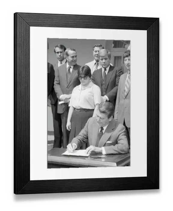Framed Print : President Reagan Signing a Proclamation Framed Print : President Reagan Signing a Proclamation