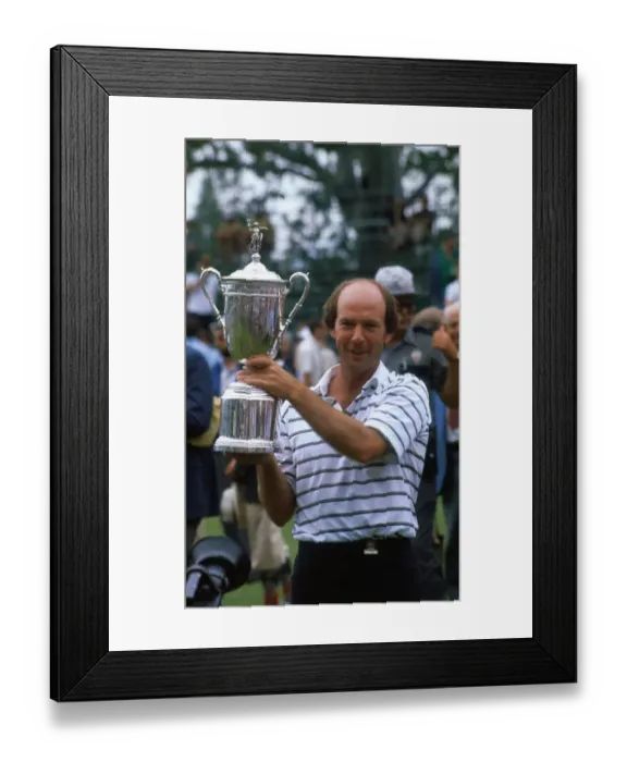 Framed Print : Larry Nelson Holding His Trophy Framed Print : Larry Nelson Holding His Trophy