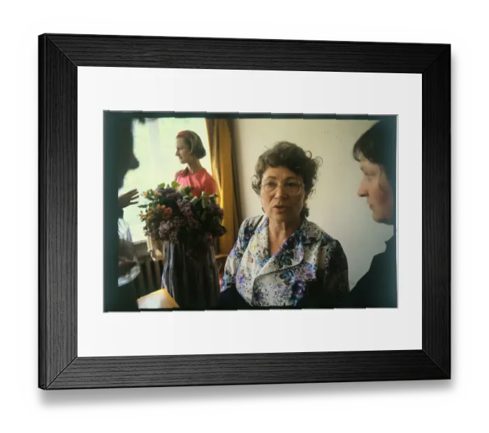 Framed Print : Anna Walentynowicz Speaking with Women Framed Print : Anna Walentynowicz Speaking with Women