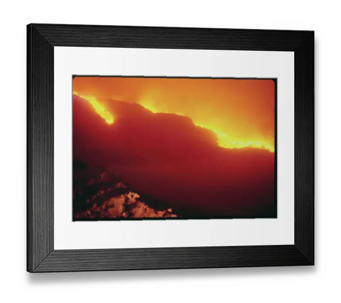 Framed Print : Lava Flowing from Mount Etna Framed Print : Lava Flowing from Mount Etna