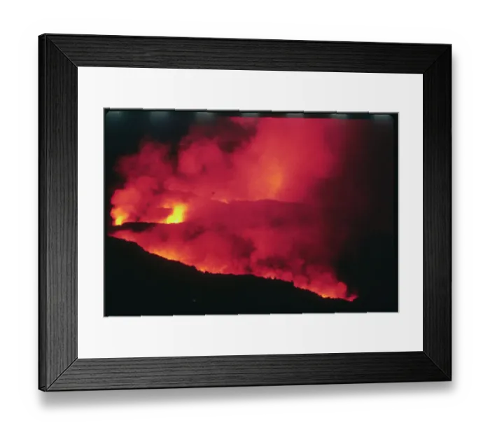 Framed Print : Lava Flowing from Mount Etna Framed Print : Lava Flowing from Mount Etna