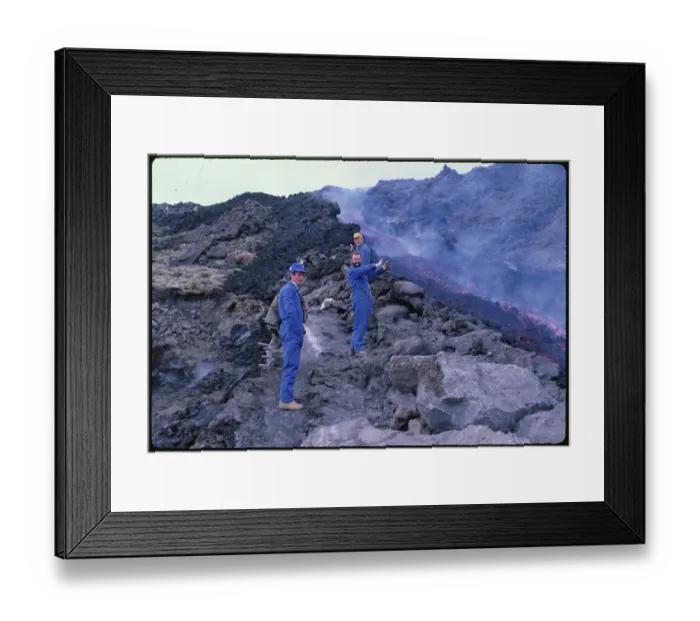 Framed Print : Engineers Standing on Mount Etna Framed Print : Engineers Standing on Mount Etna