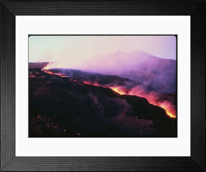 Framed Print : Lava Flowing from Mount Etna Framed Print : Lava Flowing from Mount Etna