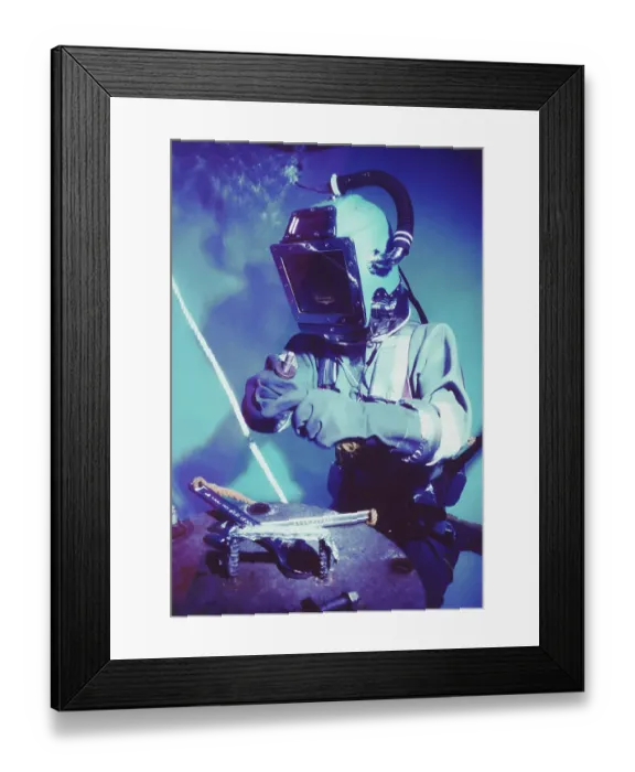 Framed Print : Diver Working in Nuclear Storage Pool