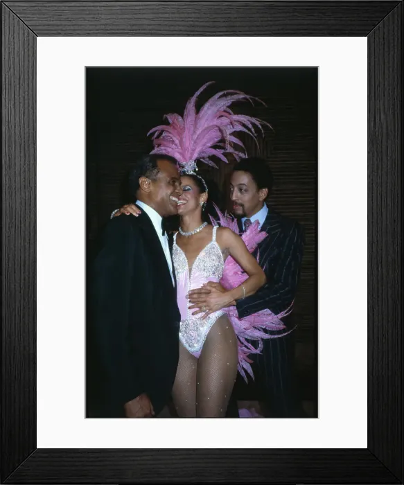 Framed Print : Harry Belafonte Hugging Debbie Allen Framed Print : Harry Belafonte Hugging Debbie Allen